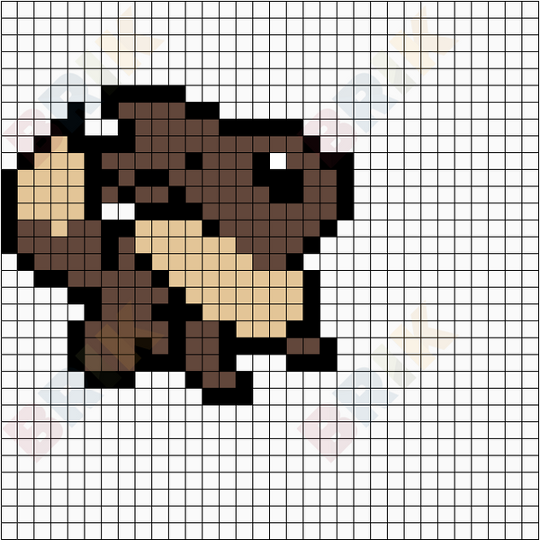 Eevee Pokémon Pixel Art - Pix Brix Instructions 