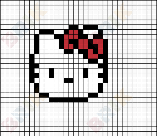 PiXEL ART  Pixel art, Pixel art pattern, Hello kitty drawing