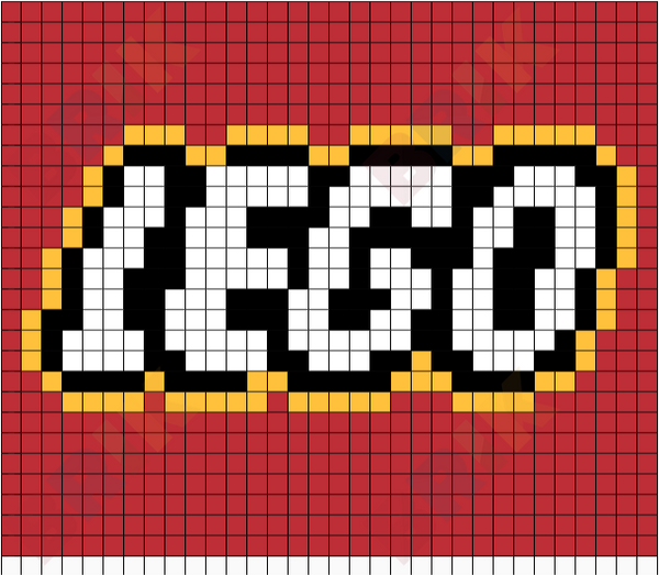 Lego logo sale pixel art