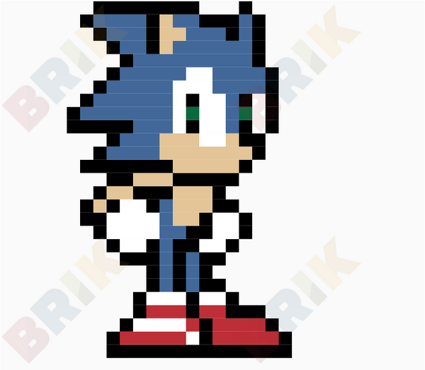 New notebook sonic sprite pixel art