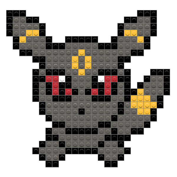 Umbreon Pokémon Pixel Art - Pix Brix Instructions 