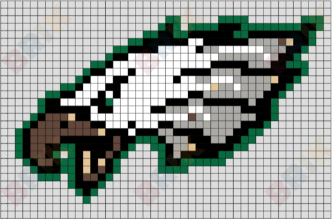 Philadelphia Eagles Pixel Art  Pixel art, Pixel art design, Lego art