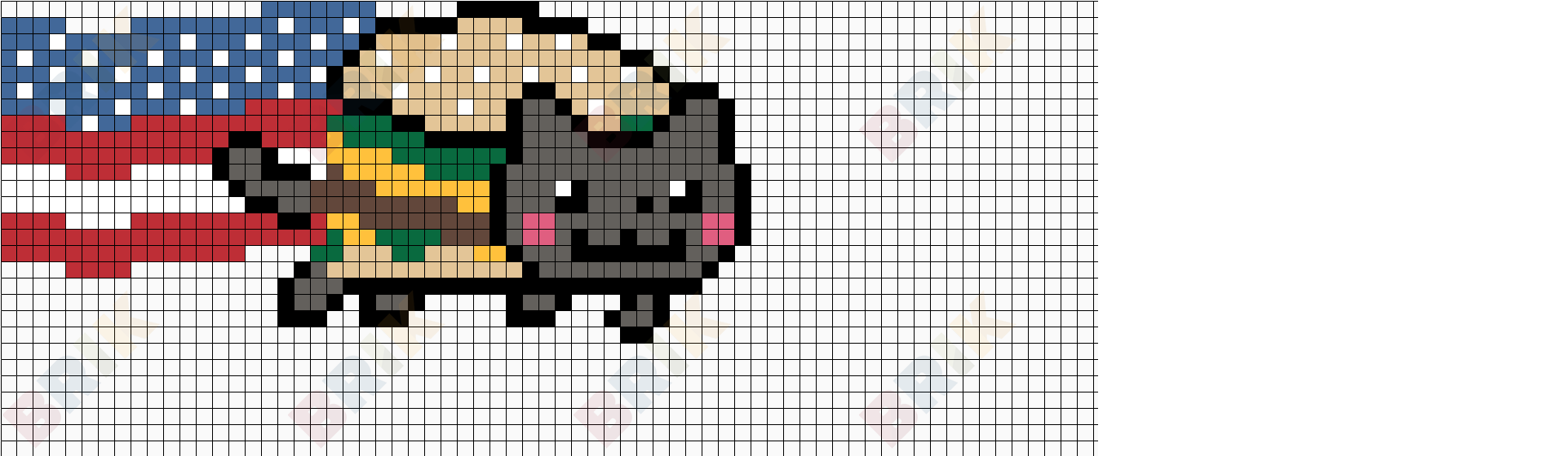 minecraft pixel art templates nyan cat