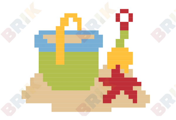 Build A Sandcastle Pixel Art – BRIK