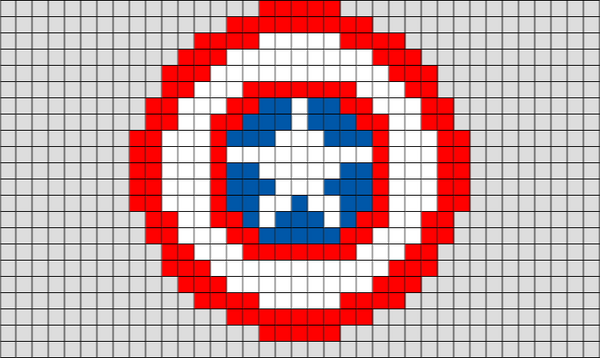 Captain America Shield Pixel Art – BRIK