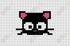 Chococat Pixel Art Wall Poster - Build Your Own with Bricks! - BRIK