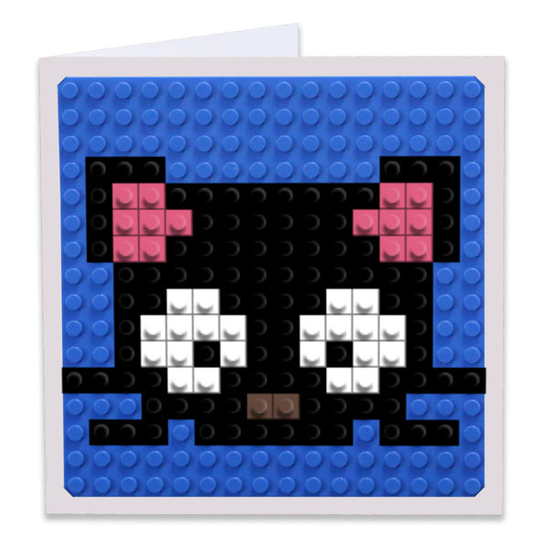 Chococat Pixel Art Build-On Greeting Card | BRIK