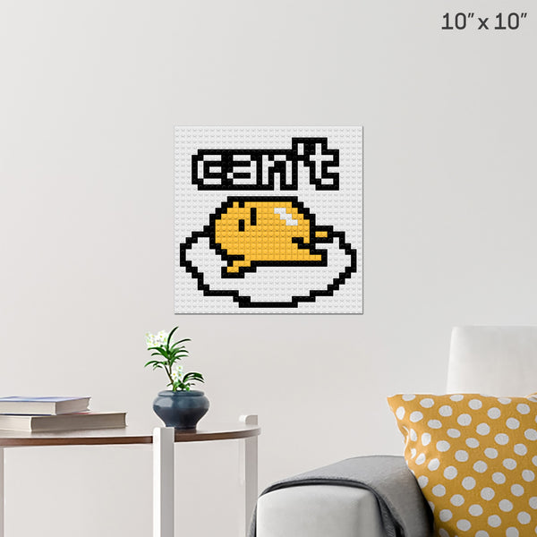 gudetama pixel art Wall Poster - Build Your Own with Bricks! - BRIK