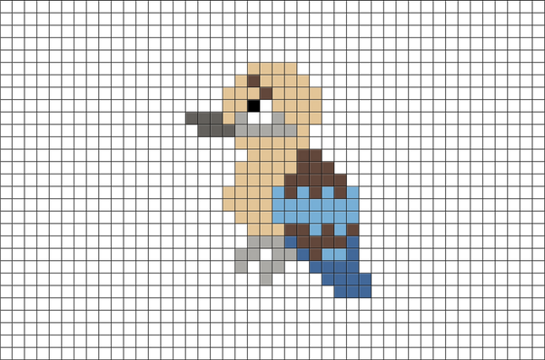 Kookaburra Pixel Art – BRIK