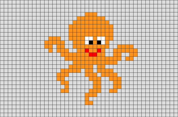 Octopus Pixel Art – BRIK