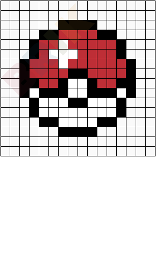 minecraft pokeball pixel art templates