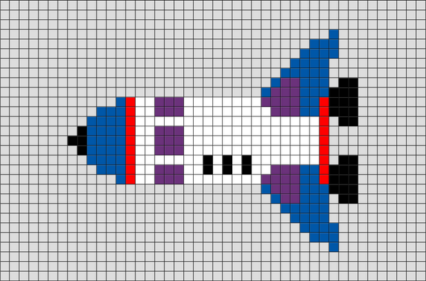 Space Rocket Pixel Art – BRIK